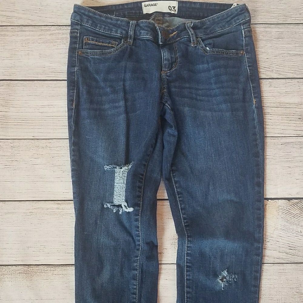Garage Denim Distressed Jeggings Sz 3